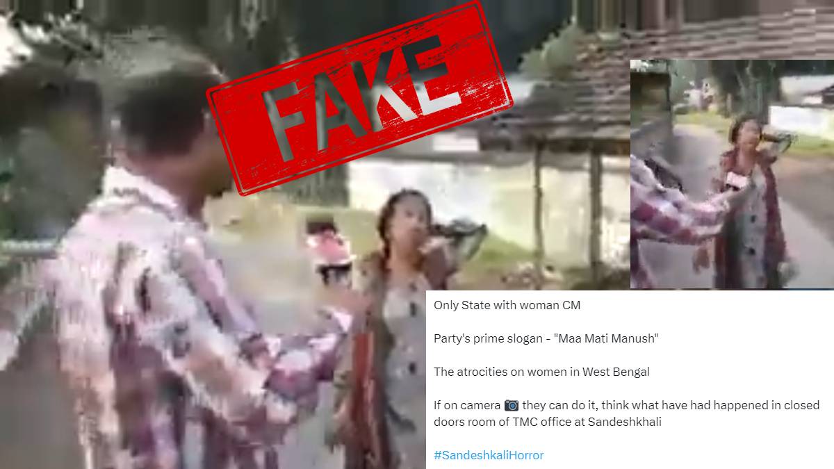 Screenshots of viral video shared as recent from Sandeshkhali.