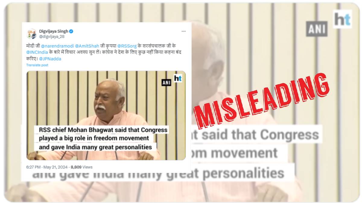 Misleading claim about Dr Mohan Bhagwat speech