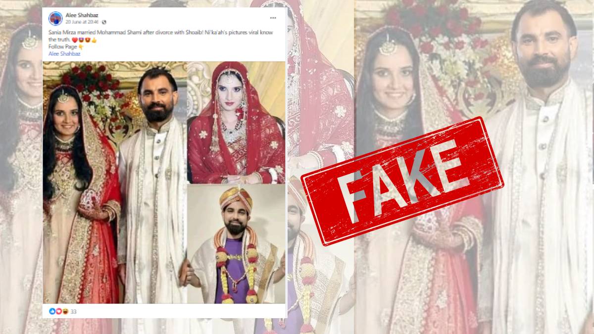 Edited picture of Sania Mirza and Mohammed Shami