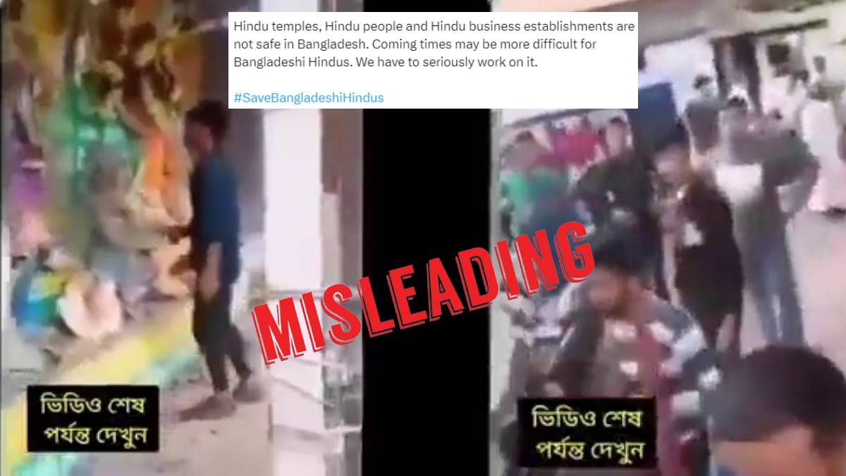 Misleading claim about vandalism of temple in Bangladesh