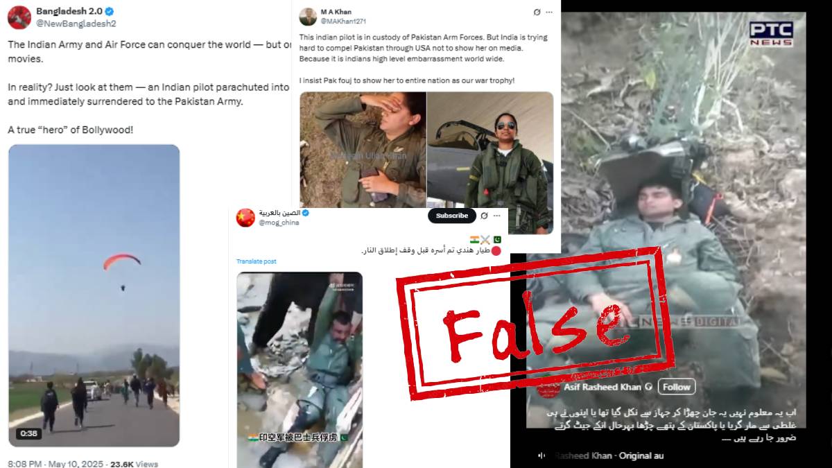 False claims of an Indian pilot being captured