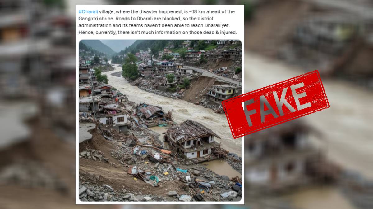 AI-generated image of flash floods